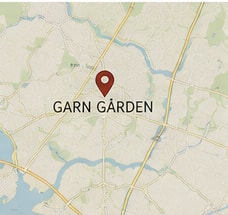 Kort over Garn Gårdens placering ved Viborg